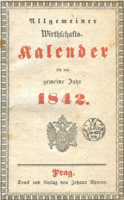 Obr. 2 Říšský znak na titulní straně kalendáře
