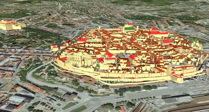 Obr. 8 Jeden ze tří historických modelů města Brna 
