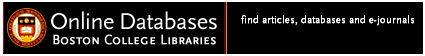 Online Databases Boston College Libraries - logo