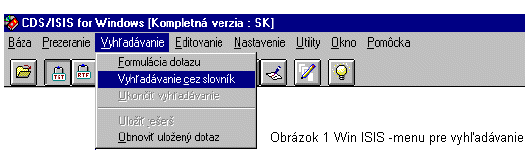 obrzok 1 - menu pro vyh'ladvanie