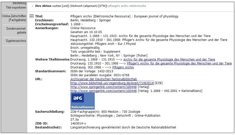 Obr. 4. Ukázka bibliografického záznamu elektronického zdroje s odkazy na další zdroje v systému ZDB
