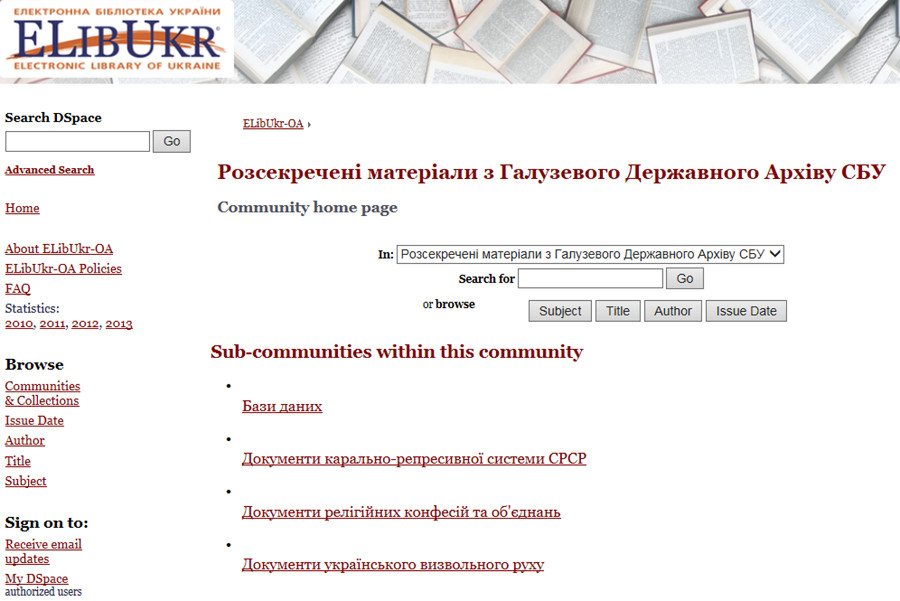 Obr. 5 Odtajněné dokumenty z archivu Služby bezpečnosti Ukrajiny
